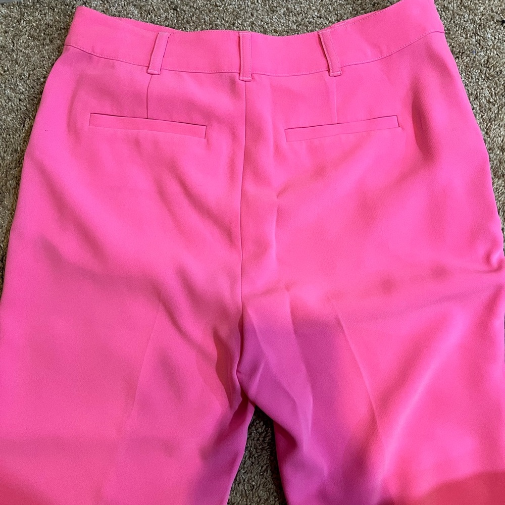 Cinq à Sept Vibrant Pink Straight Leg Pants - Picture 6 of 6